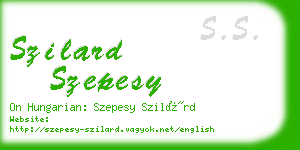 szilard szepesy business card